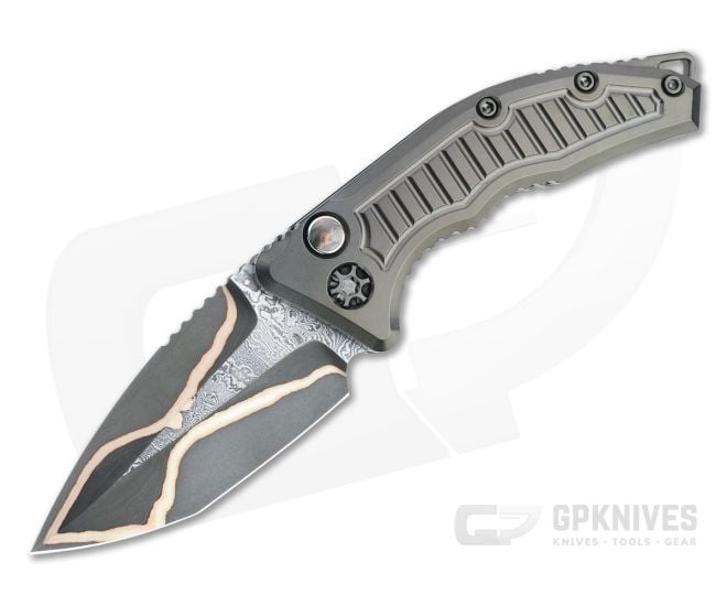 Heretic Custom Medusa Bakers Forge Damascus Tanto - CU-4729