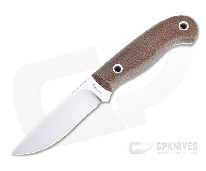 Mike Irie Model 110 Drop Point CPM-154 Brown Burlap Micarta Fixed Blade 4743 - CU-4743