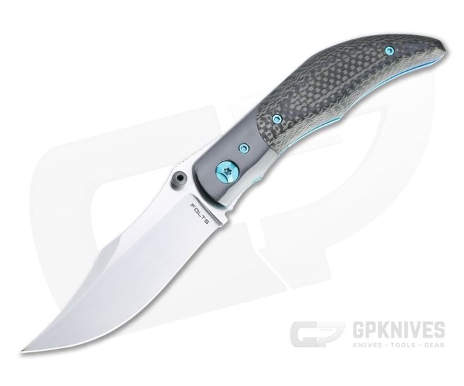 Alan Folts Sultan Satin CPM 154 Zirconium Bolstered Carbon Fiber Folder 4752 - CU-4752