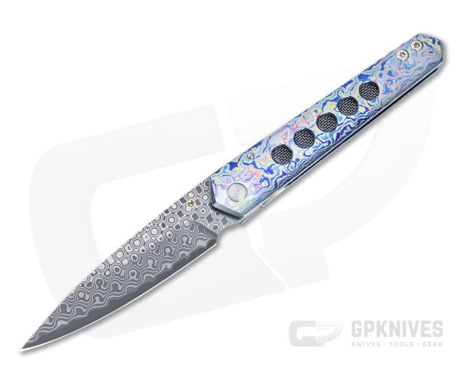 Sergey Rogovets IcePick XL Front Flipper Damacore Timascus Frame Lock Folder 4779 - CU-4779
