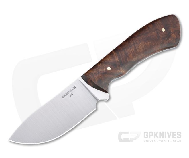 Camerer Knives Small Nessmuk Forged 8670 Mesquite Burl Custom Fixed Blade 4781 - CU-4781