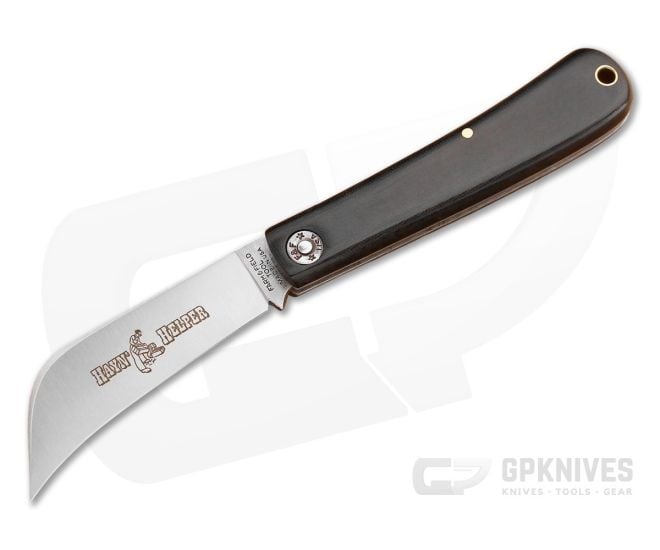 Farm and Field Tool Hayn' Helper Pruner Blade Black Linen Micarta - GEC-47P116-BLM