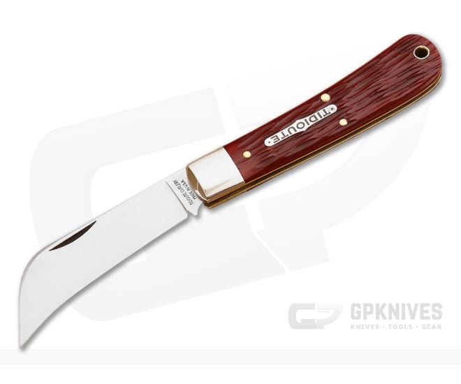 Tidioute #47 Harvester Red Bottle Glass Jig Bone - GEC-47P116-RGJB