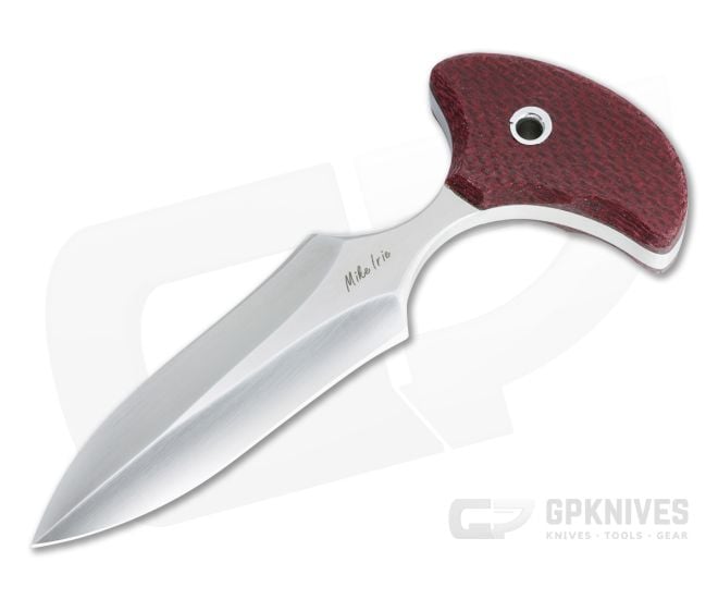 Mike Irie Version 2 Push Dagger CPM-154 Red Burlap Micarta Fixed Blade 4810 - CU-4810