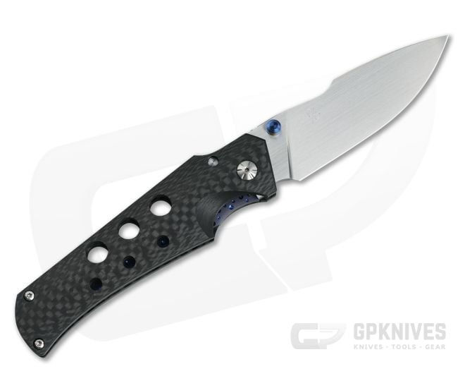 Jason Guthrie Custom Scout 2.0 Left Handed Carbon Fiber M390 Harpoon Drop Point 4824 - CU-4824