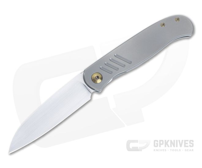 Burger Custom Atlas SFL M390 Sheepfoot Full Titanium Bronze Accents Front Flipper 4833 - CU-4833
