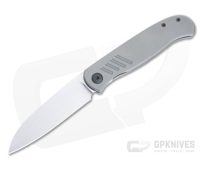 Burger Custom Atlas SFL M390 Sheepfoot Full Titanium Black Accents Front Flipper 4834 - CU-4834