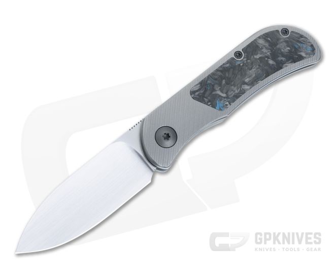 Burger Custom EXK CFL M390 Spear Point Fat Carbon Inlay Front Flipper 4843 - CU-4843