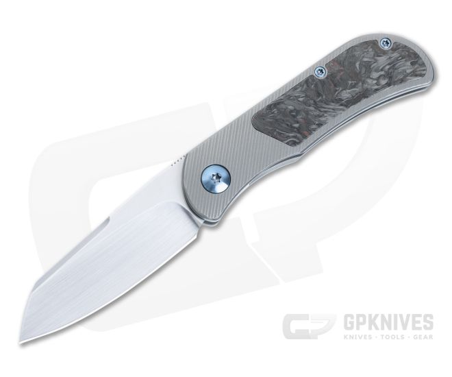 Burger Custom EXK CFL M390 Reverse Tanto Fat Carbon Inlay Front Flipper 4844 - CU-4844