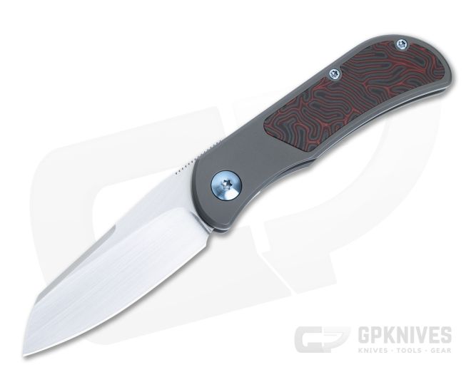 Burger Custom EXK SFL M390 Reverse Tanto Crazy Fiber Inlay Front Flipper 4853 - CU-4853
