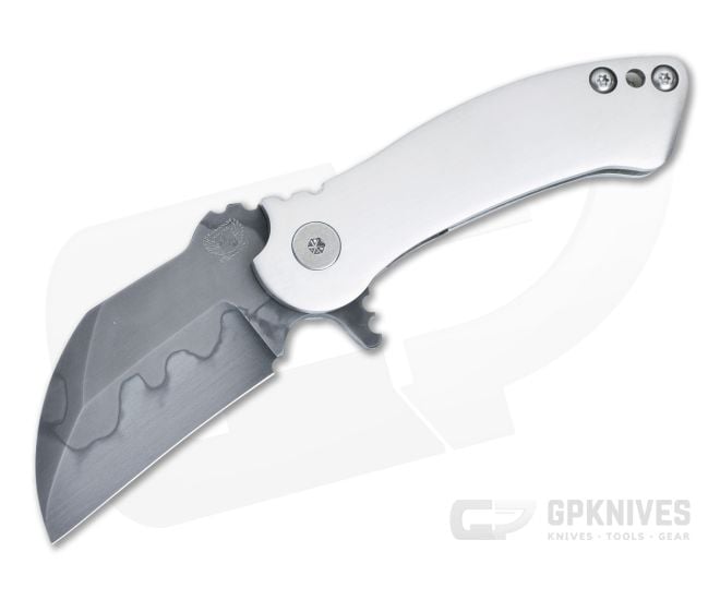 Grindhouse Knives TMAx 2.0 #0 Prototype Flipper Titanium Handles Hamon W-2 Sheepsfoot Blade 4864 - CU-4865