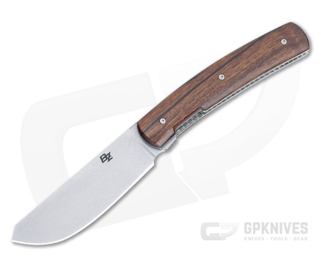 Brad Zinker Bartlow Skinner Front Flipper Desert Ironwood Handles CPM-154 Spey Blade 4887 - CU-4887