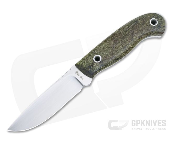Mike Irie Model 110 Fixed Blade Dyed Stabilized Maple Handles Satin CPM-154 Drop Point Blade 4897 - CU-4897
