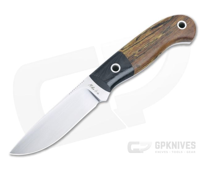 Mike Irie Model 110 Fixed Blade Micarta Bolstered Stabilized Maple Handles Satin CPM-154 Drop Point Blade 4898 - CU-4898