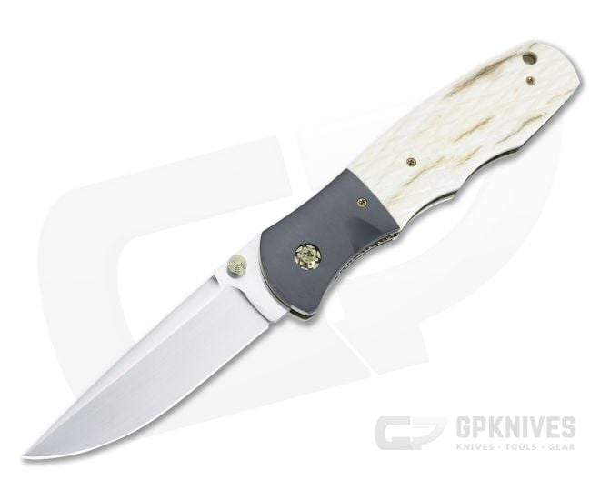 John W. Smith Custom Nexus Folder Mammoth Ivory and Zirconium Handle S45VN Blade CU-4939 - CU-4939
