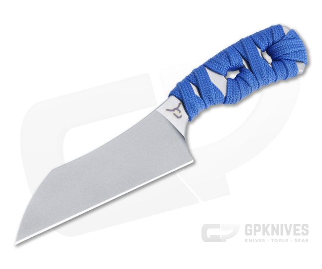 Lhotak Designs Neck Knife Blue Paracord Wrap Handle ATI 425 Wharncliffe Blade 4942 - CU-4942