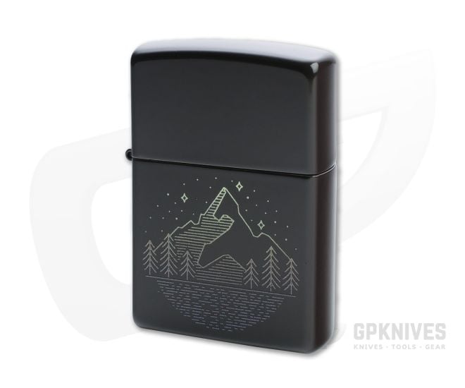 Zippo Windproof Lighter Mountain Design Gloss Brown 49633 - ZI-49633