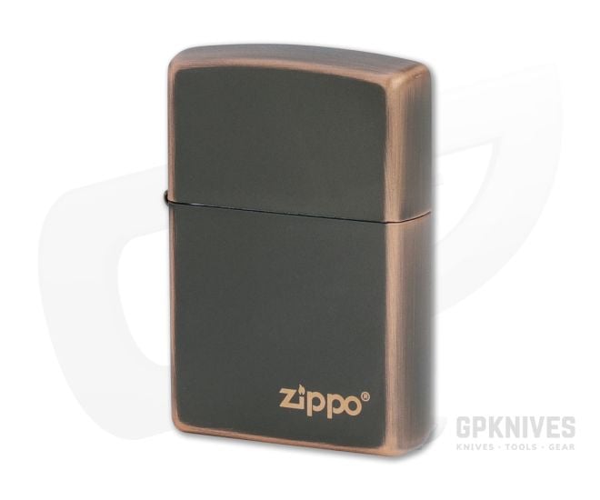 Zippo Windproof Lighter Classic Rustic Bronze Zippo Logo 49839ZL - ZI-49839ZL