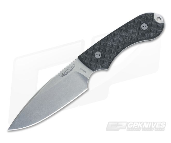 Bradford Knives Guardian4 Carbon Fiber False Edge Stonewash M390 - BK-4FE-016-M390