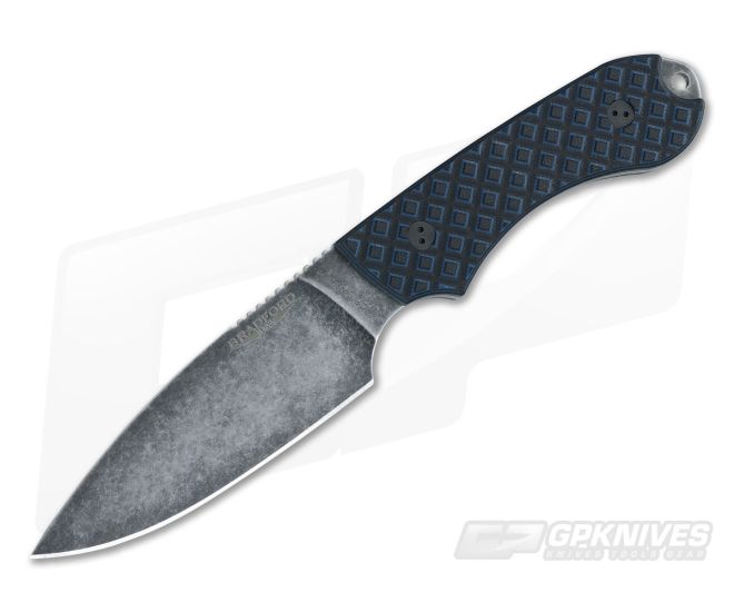Bradford Knives Guardian4 PHT Flat Grind Black/Blue G10 Nimbus 3V - BK-4FH-013N-3V