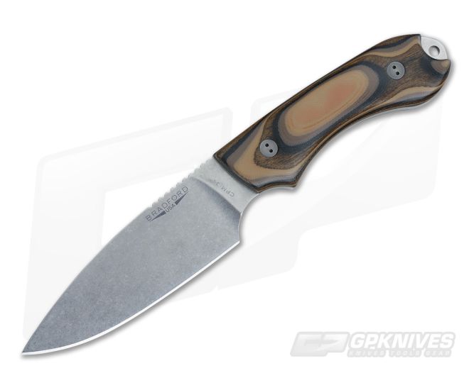 Bradford Knives Guardian4 PHT Flat Grind 3D G-Wood Stonewash 3V - BK-4FH-115-3V