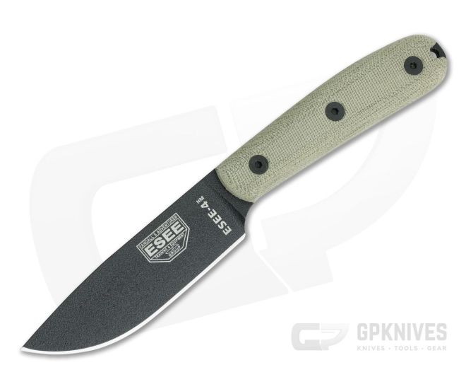 ESEE 4HM-K Black Plain Edge Rounded Handle Kydex Sheath - ESEE-4HM-K