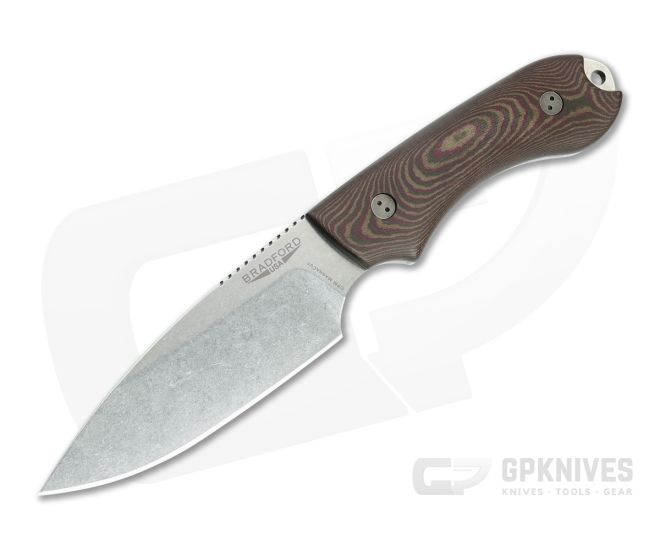 Bradford Guardian4 Sabre Grind Magnacut 3D Chocolate/Red Richlite - BK-4S-118-MC
