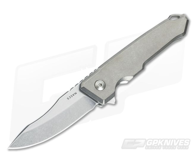 Spartan Metis Titanium Flipper Stonewashed S35VN - SB-4SWBB
