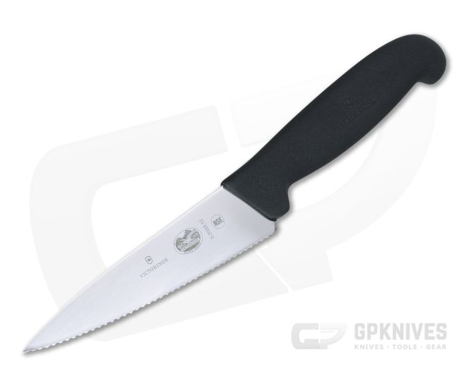 Victorinox 5" Mini Chef's Knife Serrated Swiss Steel Fibrox Handle 5.2033.12-X1 - VN-5.2033.12-X1