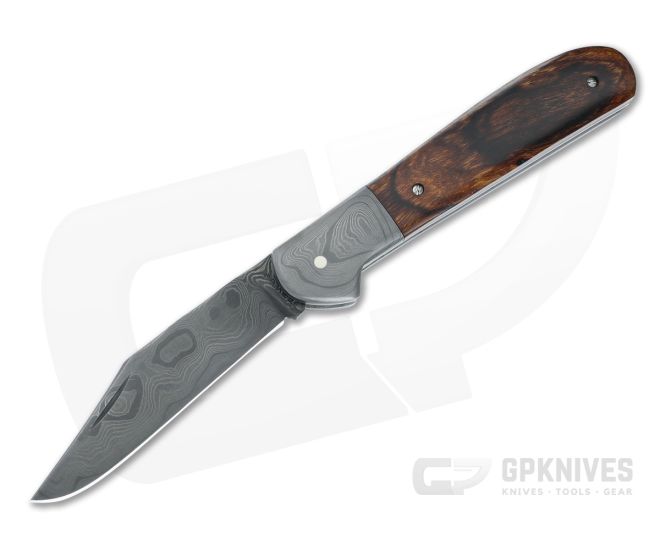 Chuck Hawes Custom Damascus Copperhead Ironwood Slip Joint 5000 - CU-5000