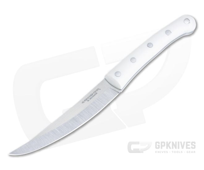 Condor Tool & Knife Meatlove Satin 420HC White Linen Micarta Fixed Blade CTK5008-4.5SS - CTK-5008-4.5SS