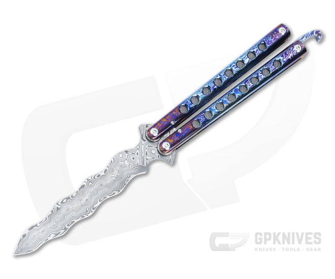 Sergey Rogovets Custom B2 Balisong Kris Damasteel Blade Timascus Handle - CU-5010
