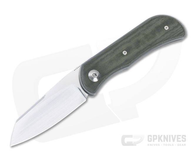 Trevor Burger Custom EXK Sheepsfoot Recessed OD Green Linen Micarta - CU-5014