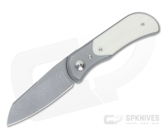 Trevor Burger Custom EXK Sheepsfoot Recessed Ivory White G10 with Titanium Bolster - CU-5017