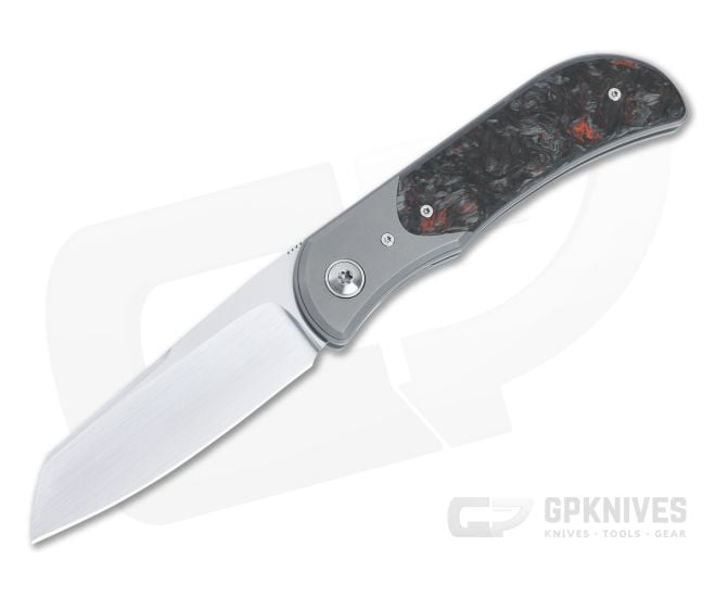 Trevor Burger Custom LEXK Sheepsfoot Recessed Red Dark Matter Fatcarbon with Titanium Bolster - CU-5029