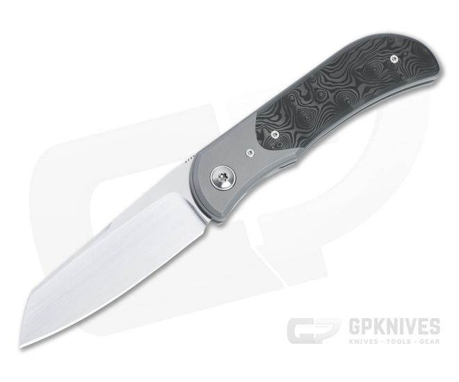 Trevor Burger Custom LEXK Sheepsfoot Recessed Black Camo Fatcarbon with Titanium Bolster - CU-5030