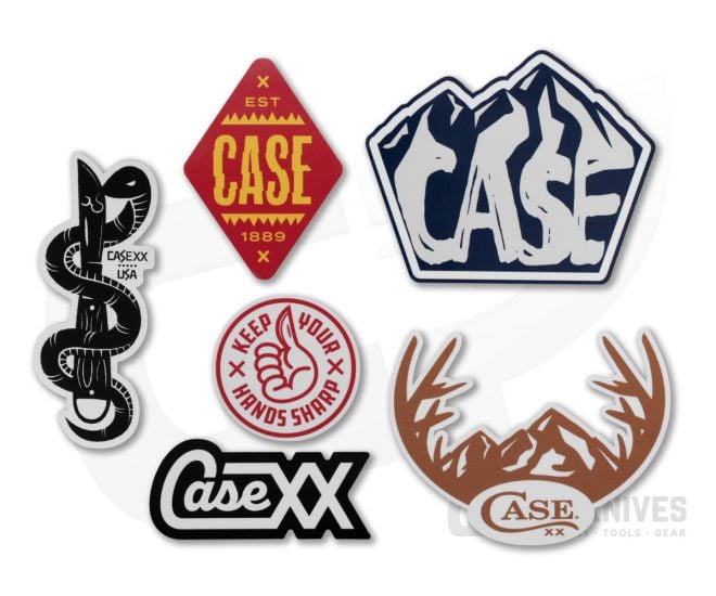 Case Knives Vinyl Stickers Various Designs (6 Pack) - CA-50310