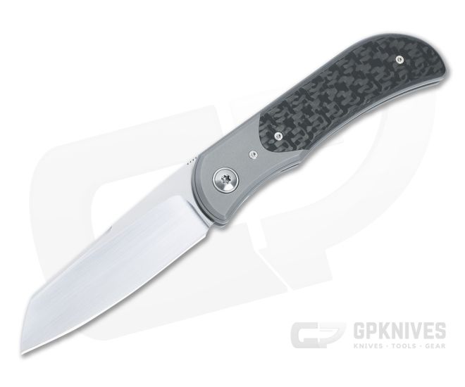 Trevor Burger Custom LEXK Sheepsfoot Recessed 3K Twill Carbon Fiber with Titanium Bolster - CU-5031