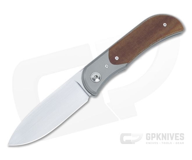 Trevor Burger Custom LEXK Spearpoint Recessed Brown Micarta with Titanium Bolster - CU-5035