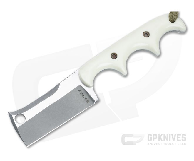 Alan Folts Custom Minimalist Cleaver Ivory G10 - CU-5065