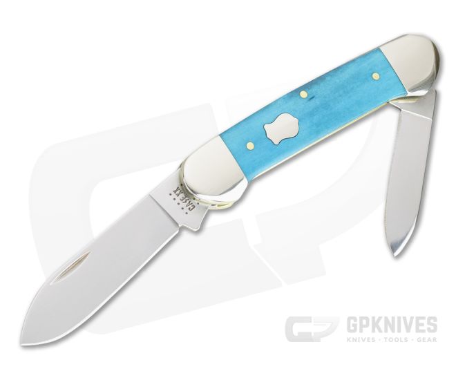 Case Canoe Caribbean Blue Smooth Bone Slip Joint 50669 - CA-50669