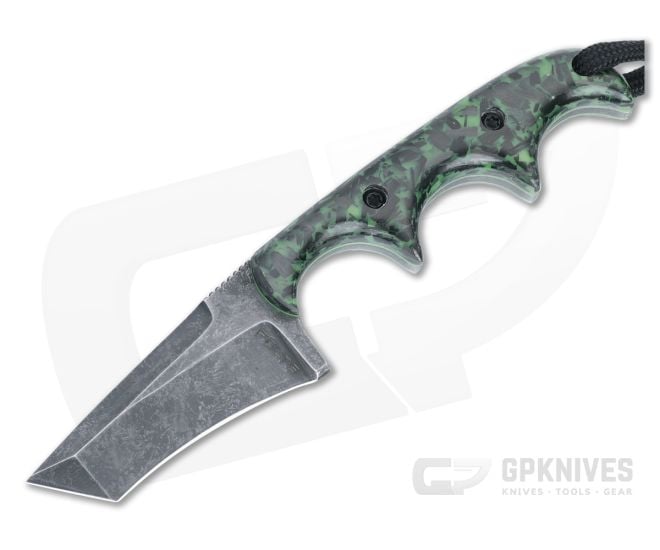 Alan Folts Custom Minimalist Tanto Glow Shred Carbon Fiber - CU-5071