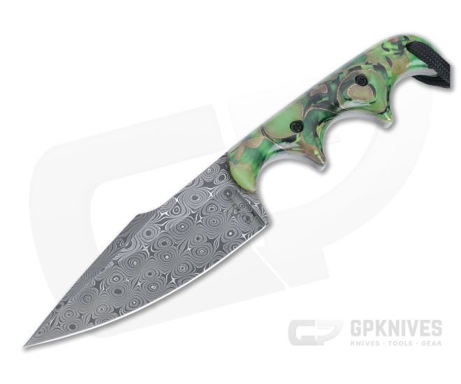 Alan Folts Custom Personal Minimalist Damascus and Glow Shred Carbon Copper - CU-5074