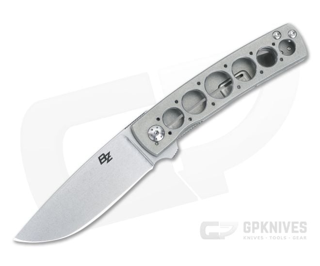 Brad Zinker Custom FR Frame Lock Tumbled Titanium - CU-5088