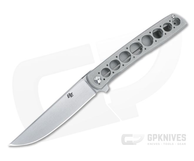 Brad Zinker Custom Urban Trapper +10 Frame Lock Tumbled Titanium - CU-5090