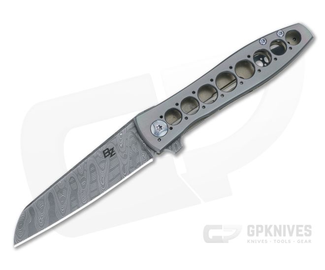 Brad Zinker Custom Gett Frame Lock Damascus and Zirconium - CU-5091