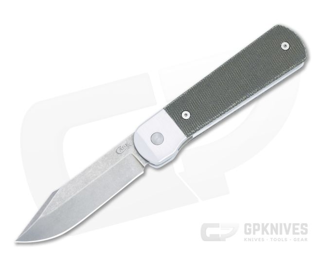 Case Bridgeline Longhouse Green Canvas Micarta - CA-50911