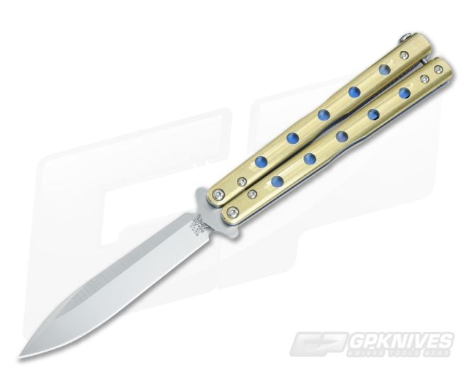 Flytanium V6 Brass Benchmade 51 Balisong - FT-51-V6BRS