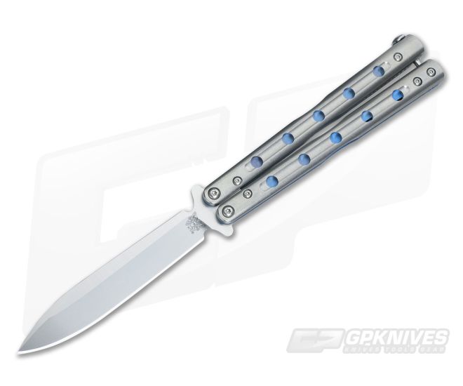 Flytanium V6 Titanium Stonewash Benchmade 51 Balisong - FT-51-V6TI