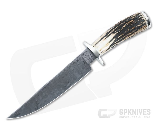 Bill Miller Custom Bowie Stag and 228-Layer Damascus - CU-5129